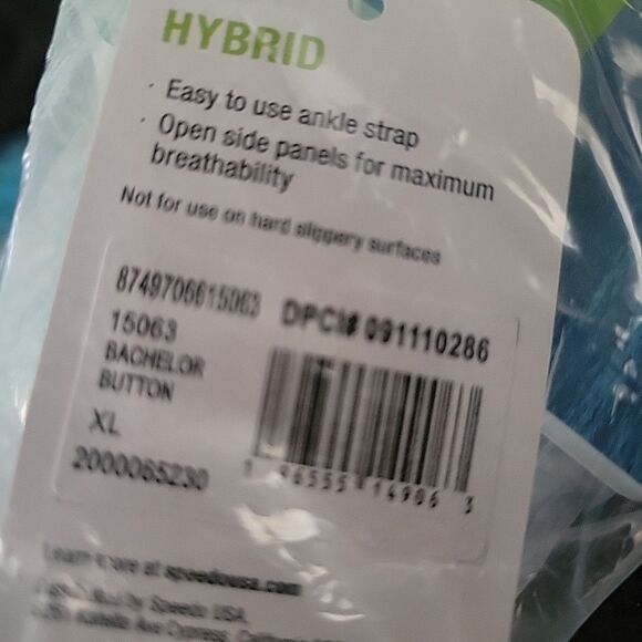 Speedo Kids Hybrid Water Shoes Boys Size XL 11 / 12 Blue Turquoise NEW - Picture 9 of 11